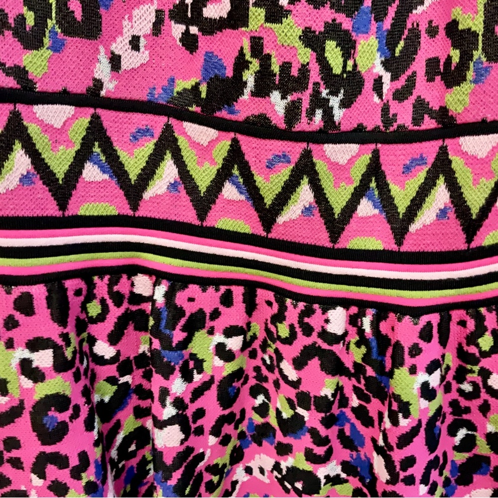 MISSONI Black and Pink A-Line Mini Dress Sleeveless - Picture 10 of 11